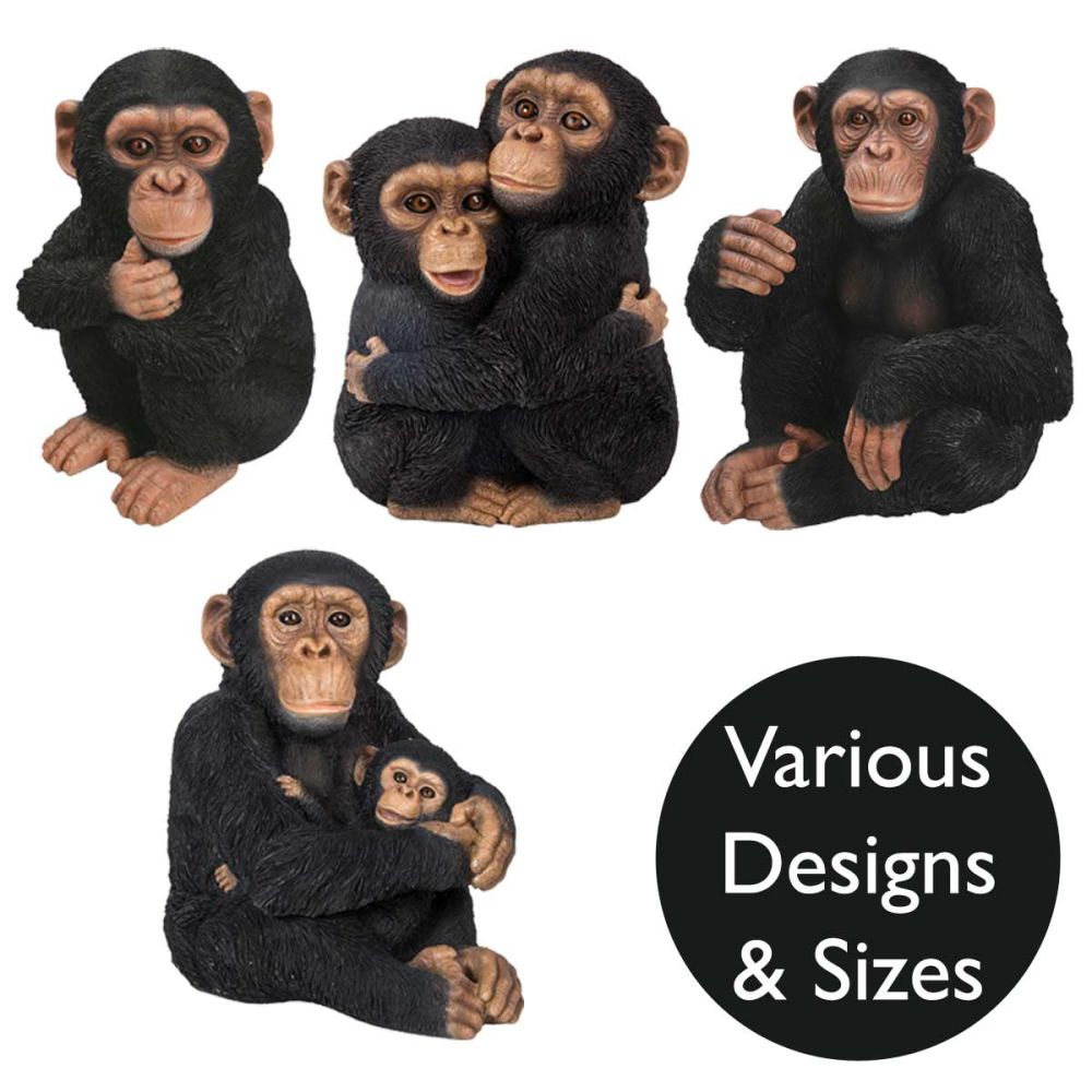 Vivid Arts Real Life Chimpanzee Garden Ornament | Chimpanzee