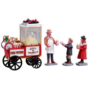 Lemax Popcorn Seller - Figurine Set