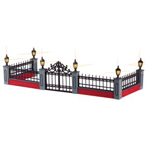 Lemax Lighted Wrought Iron Fence (Set of 5) - Lighted Accessory