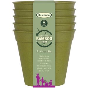 Bamboo Fibre 5 inch Pots