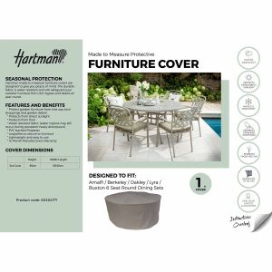 Hartman Buxton 6 Seat Round Dining Set Protective Outdoor Furniture Cover