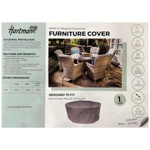 Hartman Eton 6 Seat Round Dining Set Protective Outdoor Furniture Cover