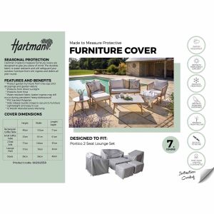 Hartman Portico 2 Seat Lounge Protective Outdoor Furniture Cover Set