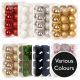 8cm Multi Finish Shatterproof Baubles (Pack of 24) - Colour Choice