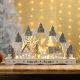 43cm Wooden Candle Bridge Arch with Village, Reindeer & Tree Decorations