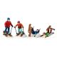 Lemax Ski School Lessons (Set of 4) - Figurine Set