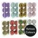 10cm Glitter Finish Shatterproof Baubles (Pack of 6) - Colour Choice Option