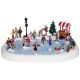 Lemax Village Skating Pond With Sound (Set of 18) - Musical Display