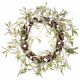 45cm Green Mistletoe Wreath with White Berries
