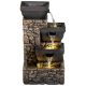 Solar Powered Bowls on Stone Wall Water Feature