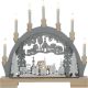 45cm Wooden Train Candlebridge Arch with 7 Clear Bulbs