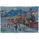 Lit Santa's Express Illuminated Wall Art - Fibre Optic Tapestry - 145cm x 100cm