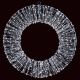 Silver Double Frame Wreath with White LEDs - 45cm