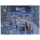 Lit Cat & Dog Park Scene - LED Canvas Print - 40 x 30cm