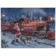 Lit Santa's Express Scene - LED Canvas Print - 40 x 30cm