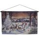 Lit Christmas Tapestry - Magical Village and Woodland - 60x40cm