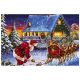 Premier Decorations - Snowing Santa Sleigh Scene LED Canvas
