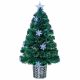 Fibre Optic & LED snowflake Christmas Tree - 2.6ft