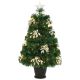 Warm White LED Pine Cone Cluster Fibre Optic Christmas Tree - 2.6ft (80cm)