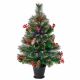 Snow Tipped Bottle Bursh Fibre Optic Tree - 2.6ft (80cm)