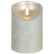 Silver Battery LED Flickabrights Candle with Timer - 13cm x 9cm