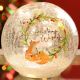 Festive Lit Crackle Effect Ball - Fox 15cm 