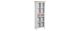 Chalked Oak/Grey 2 Drawer Bookcase - Oak Furniture