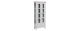 Chalked Oak/Grey Glazed Display Cabinet - Oak Furniture