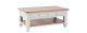 Chalked Oak/Grey Rectangular Coffee Table With Drawers - Oak Furniture