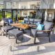 Hartman Asher 3 Seat Garden Lounge Set with Adjustable Table