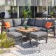 Hartman Asher Square Casual Dining Set with Adjustable Table
