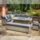 Hartman Heritage Grand Rectangular Casual Dining Set with Fire Pit Table
