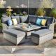 Hartman Heritage Grand Square Dining Set with Adjustable Table