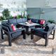 Hartman Titan Square Casual Dining Set with Adjustable Table