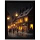 Lit Framed Christmas Canvas - Vintage Winter Street - 40x30cm
