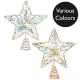 30cm Wire Star Tree Topper with Warm White LEDs - Colour Options