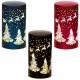 Lit Christmas Scene Glass Ornament with Warm White LEDS - 15cm Colour Options