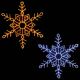 120cm Lit FlexiBright Snowflake Wall Decoration with 498 Twinkling LEDs - Colour Options