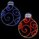 78cm Lit FlexiBright Bauble Wall Decoration with 243 Twinkling LEDs - Colour Options