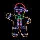 120cm FlexiBrights Gingerbread Man Light Sculpture with 456 Twinkling LEDs