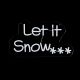 40cm LED Christmas Hanging Neon Sign - Let It Snow