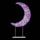 Wire Wrapped Table Top Crescent Moon Display Light - White with 720 Rainbow LEDs