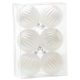 8cm White Iridescent Shatterproof Pumpkin Baubles (Pack of 12)