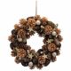 Gold Pinecone and Star Artificial Christmas Wreath 