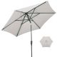 French Grey Colour Crank Deluxe Parasol