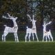 Silver GlitterTwist Reindeer with White LEDs - Size Options