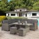 Supremo Barcelona Modular Corner Seating & Rectangular Dining Set
