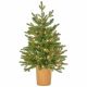 Pre-Lit Potted Eldon Fir Artificial Christmas Tree - 3ft (90cm)