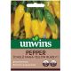 Unwins Chilli Pepper Naga Yellow Blaze F1 Seeds