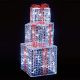 Premier Set of 3 White Lit Soft Acrylic Parcels 25 - 35 - 45 cm